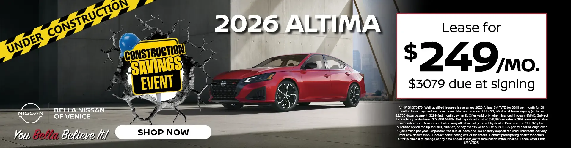 New 2026 Nissan Altima Special